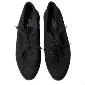 Stuart Weitzman Lace Up Textile Low Top Women Fashion Sneakers Sz 8.5